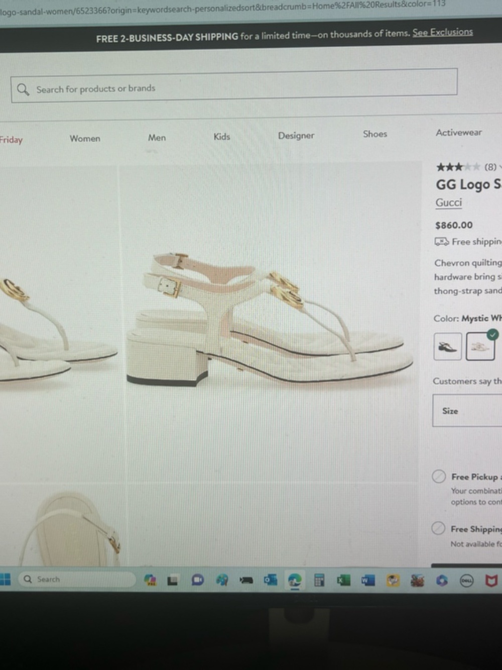 Gucci GG Logo Sandals (women) size 7.5 with box, dust bags, authenticity card - Picture 9 of 12